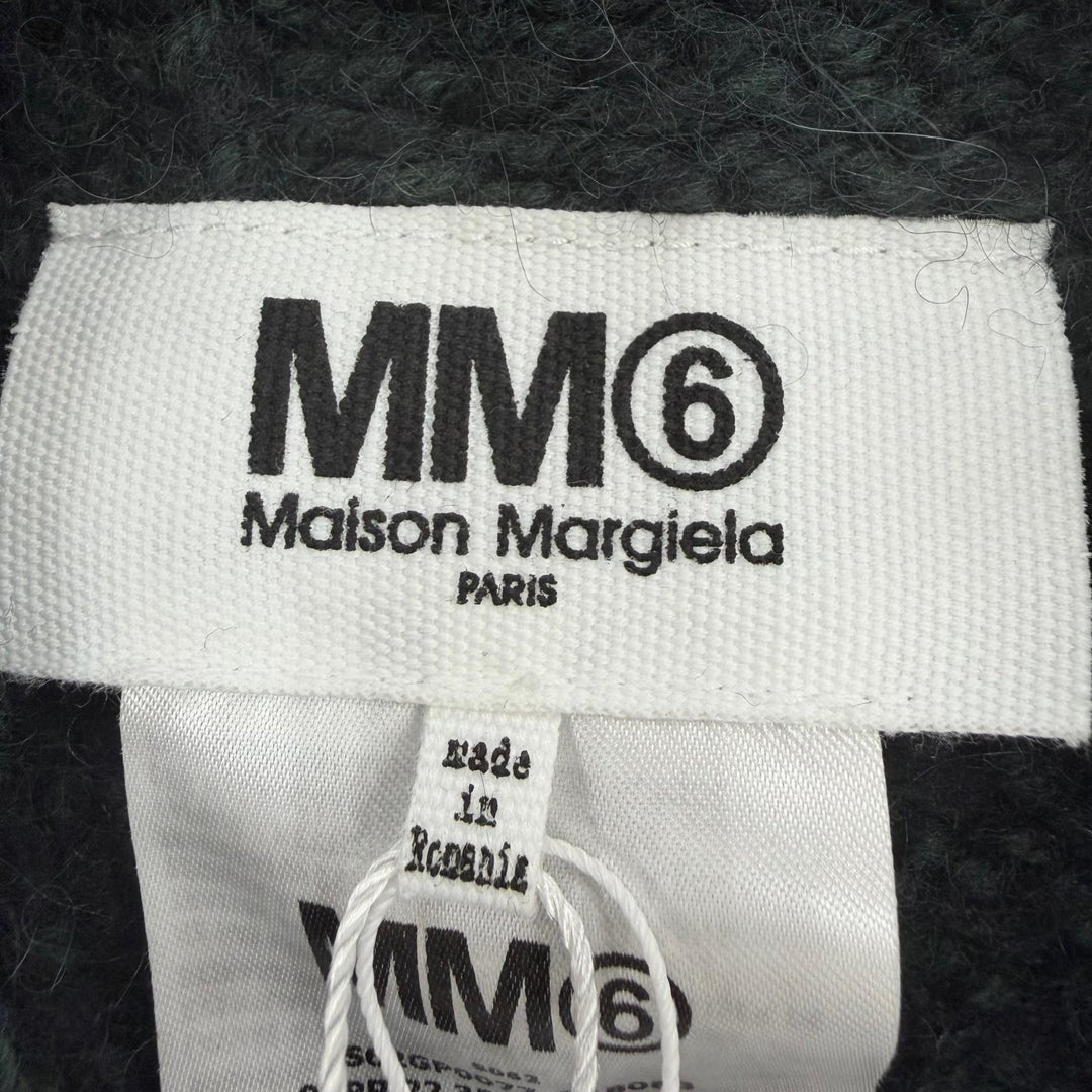 Pristine MM6 Maison Margiela knit distressed sweater with scarf. S