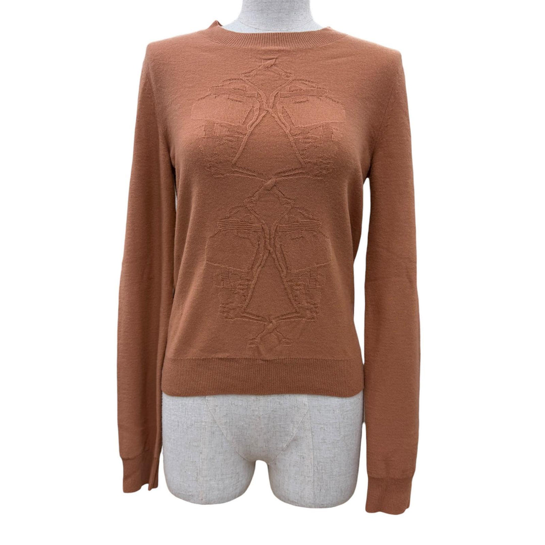 Excellent HERMES knit BRIDES de GALA Brides for ceremonies Long sleeve Orange 34