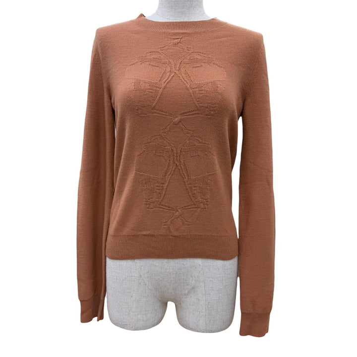 Excellent HERMES knit BRIDES de GALA Brides for ceremonies Long sleeve Orange 34