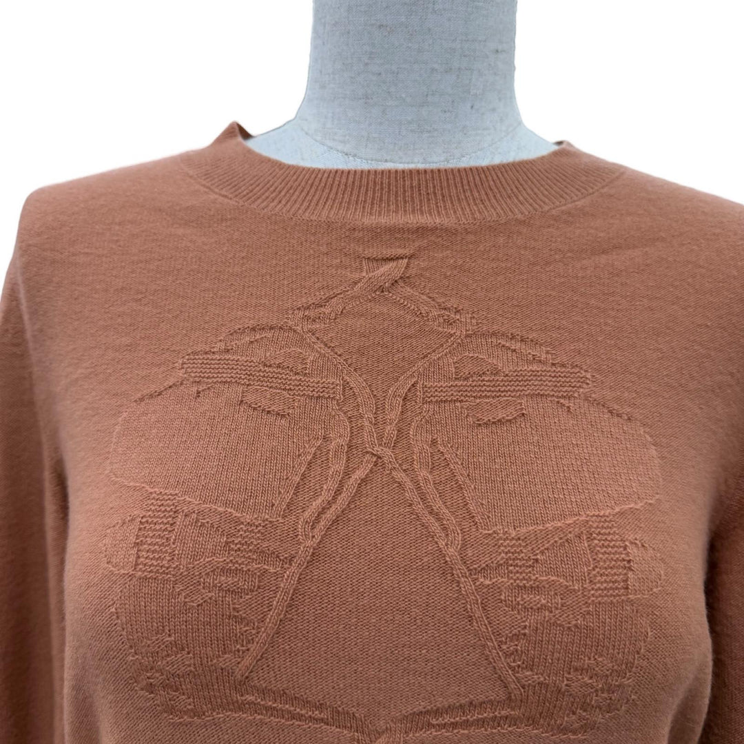 Excellent HERMES knit BRIDES de GALA Brides for ceremonies Long sleeve Orange 34