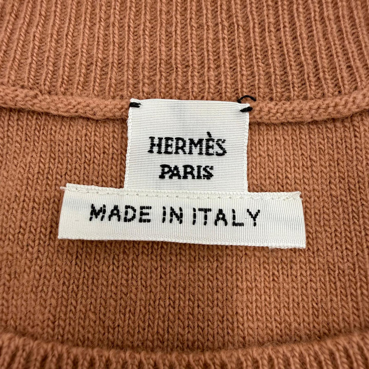 Excellent HERMES knit BRIDES de GALA Brides for ceremonies Long sleeve Orange 34