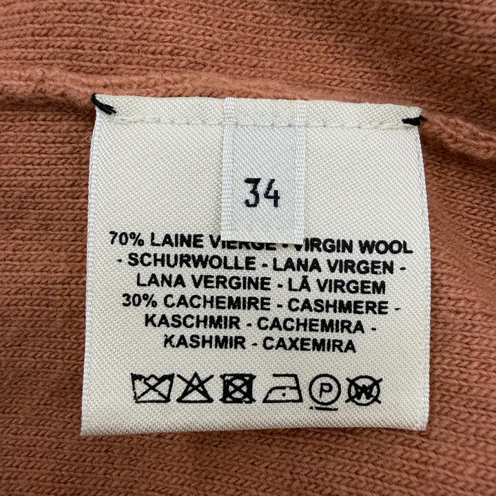 Excellent HERMES knit BRIDES de GALA Brides for ceremonies Long sleeve Orange 34