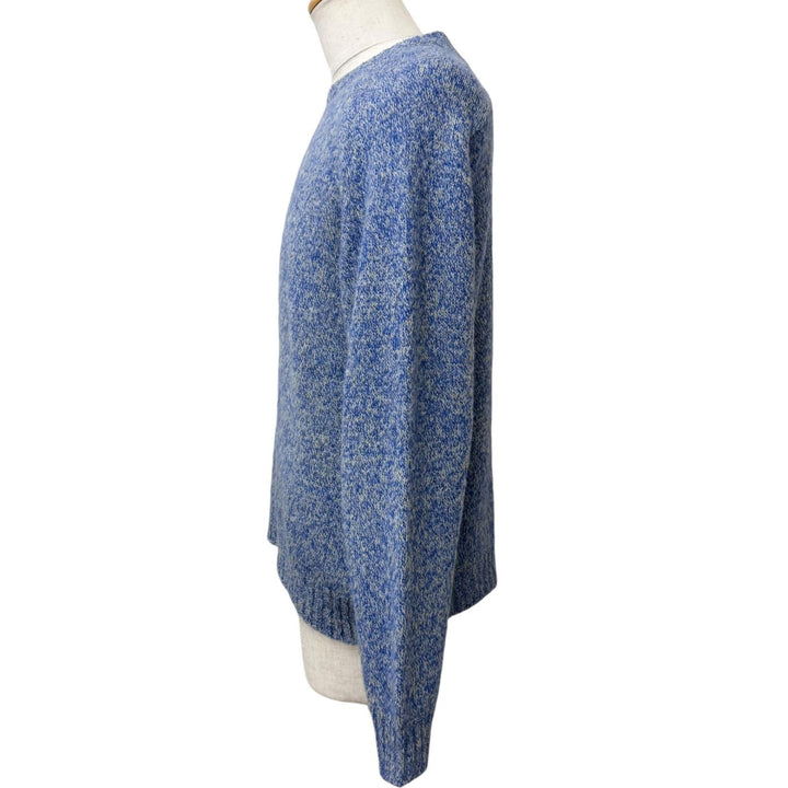 Excellent LOEWE sweater Anagram Crew Neck Long Sleeve blue wool