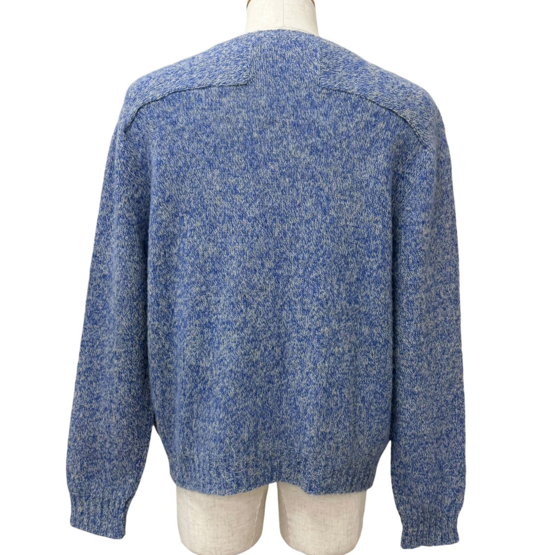 Excellent LOEWE sweater Anagram Crew Neck Long Sleeve blue wool