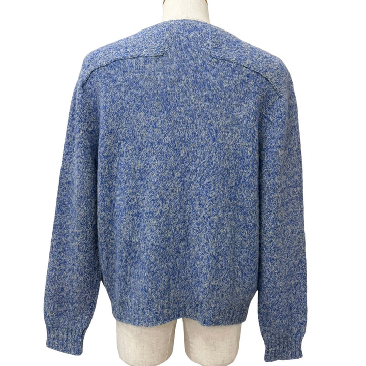 Excellent LOEWE sweater Anagram Crew Neck Long Sleeve blue wool