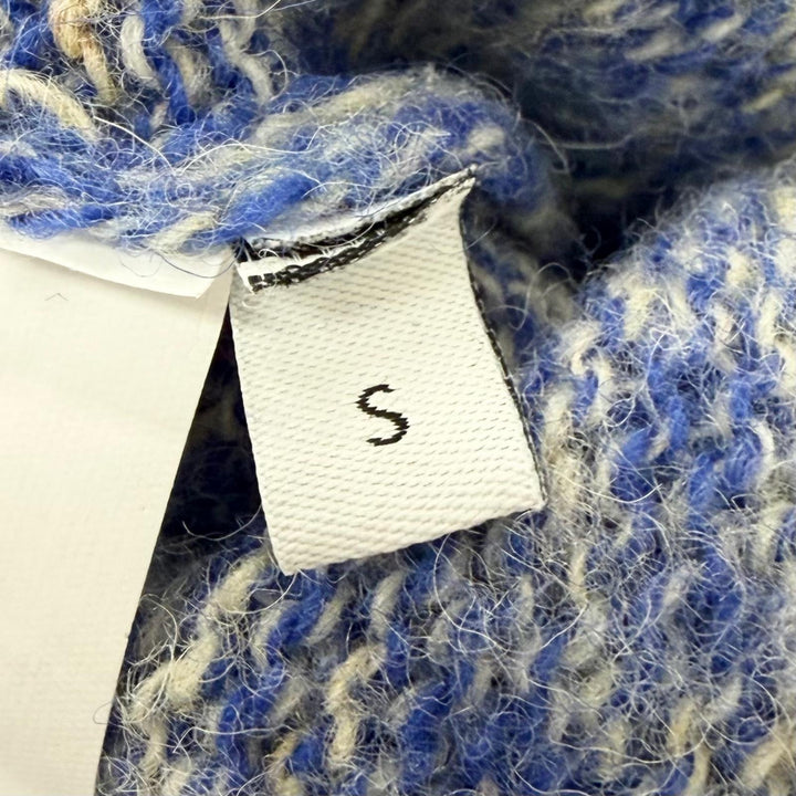 Excellent LOEWE sweater Anagram Crew Neck Long Sleeve blue wool