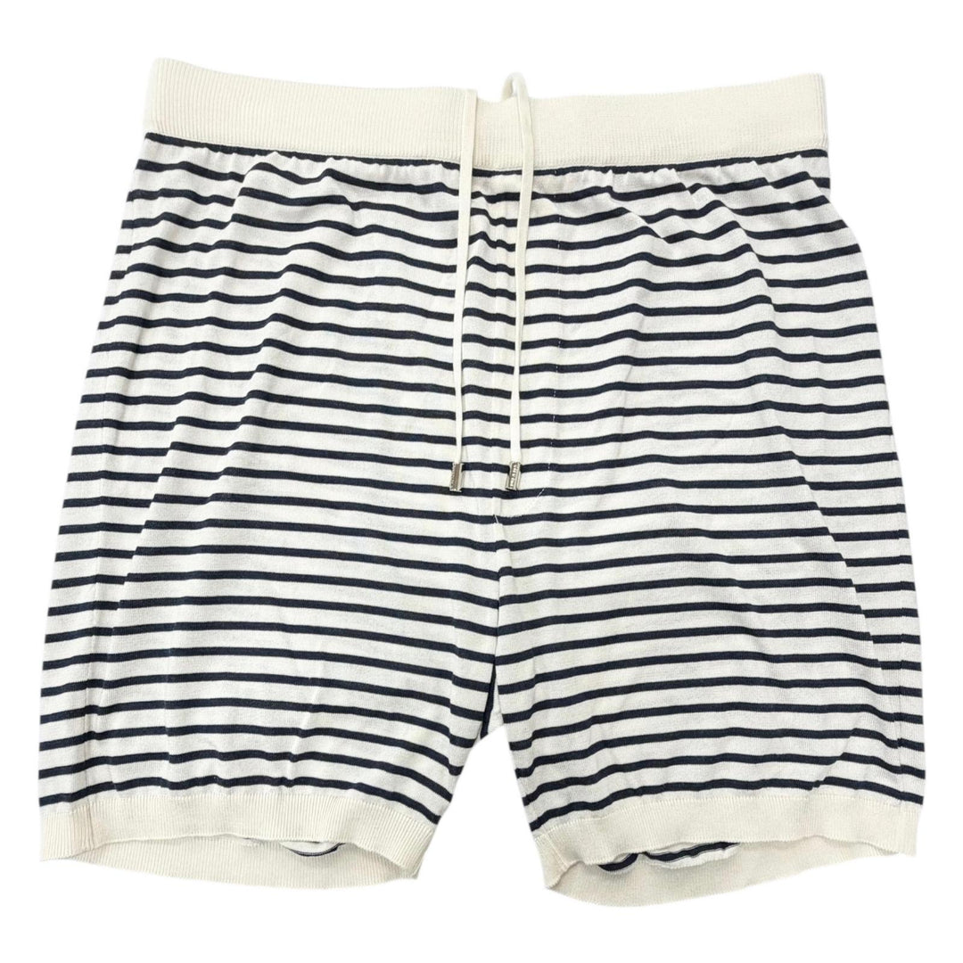 Excellent PRADA Shorts Border Pattern Ivory silk mens 46 UMP120 S221 102P