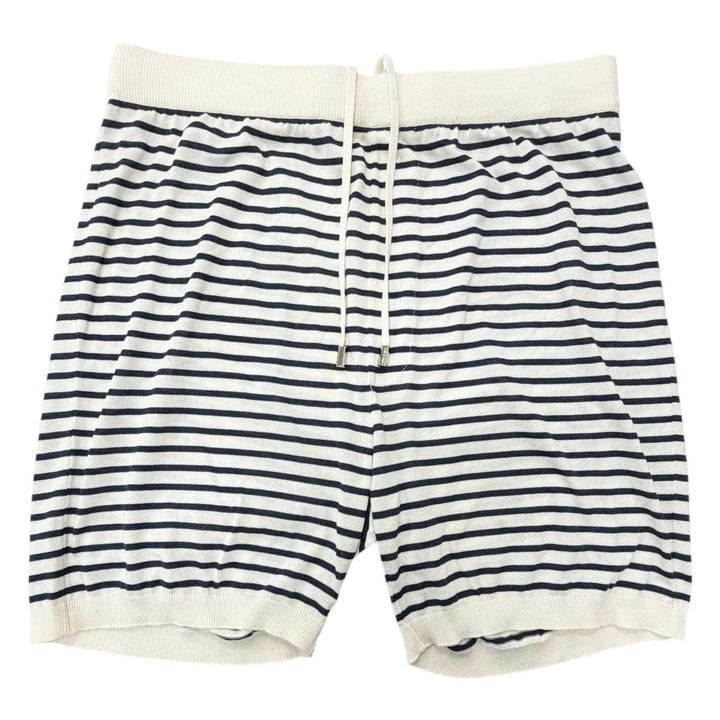 Excellent PRADA Shorts Border Pattern Ivory silk mens 46 UMP120 S221 102P