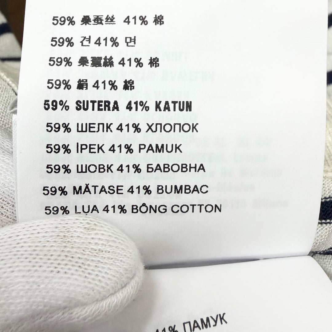 Excellent PRADA Shorts Border Pattern Ivory silk mens 46 UMP120 S221 102P