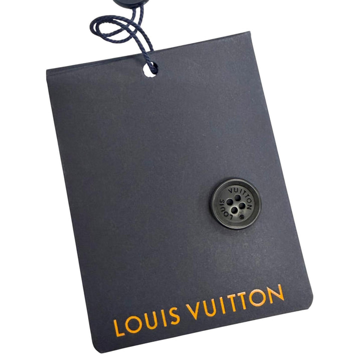 Pristine LOUIS VUITTON Pants LV logo metal, hem zip design, side stripe Navy 38