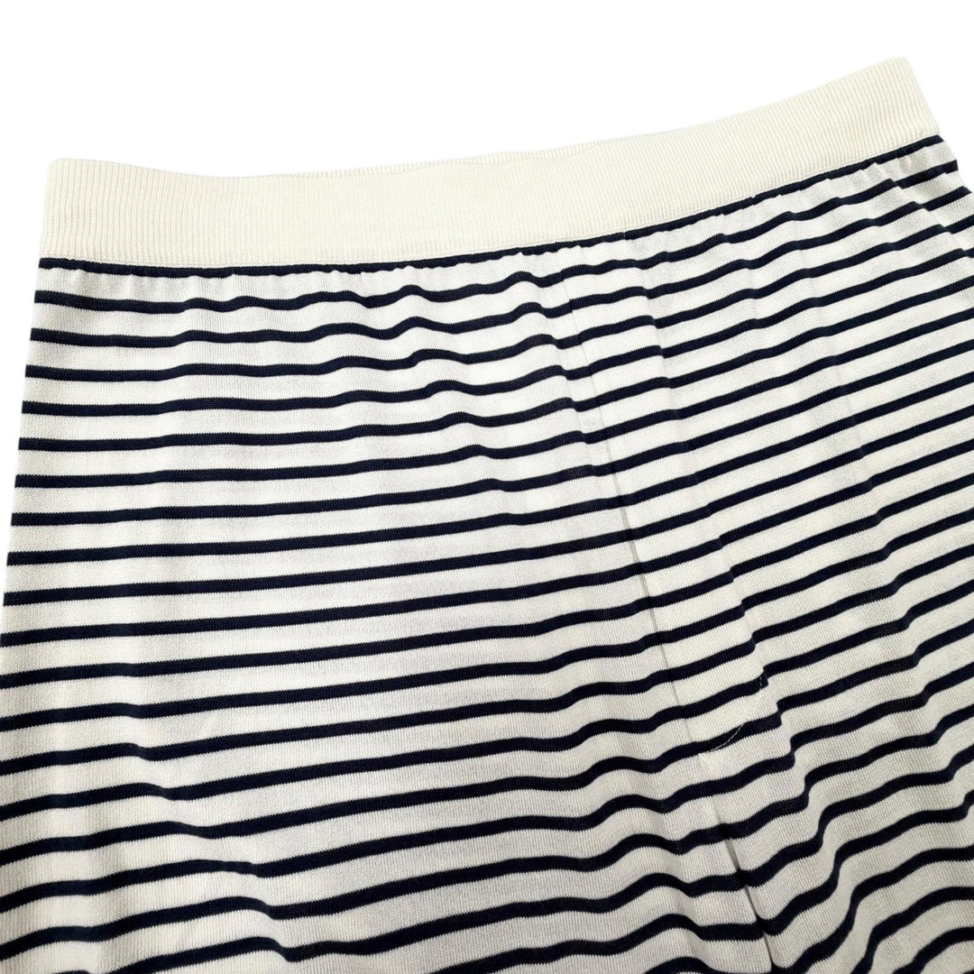 Excellent PRADA Shorts Border Pattern Navy silk mens 50 UMP120 S221 102P