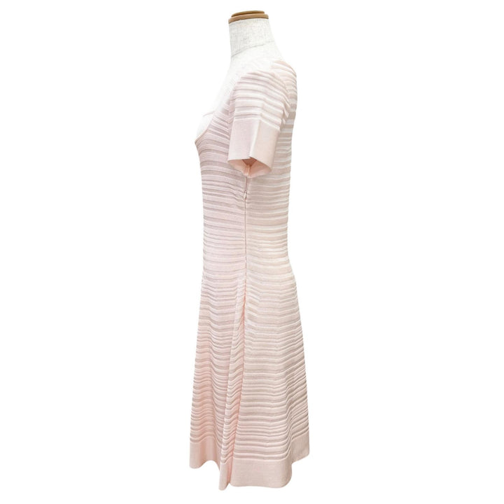 Great Christian Dior one piece Short-sleeved knit top with built-in pink 40