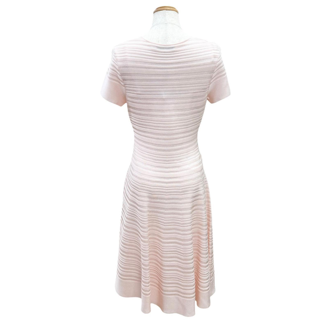 Great Christian Dior one piece Short-sleeved knit top with built-in pink 40
