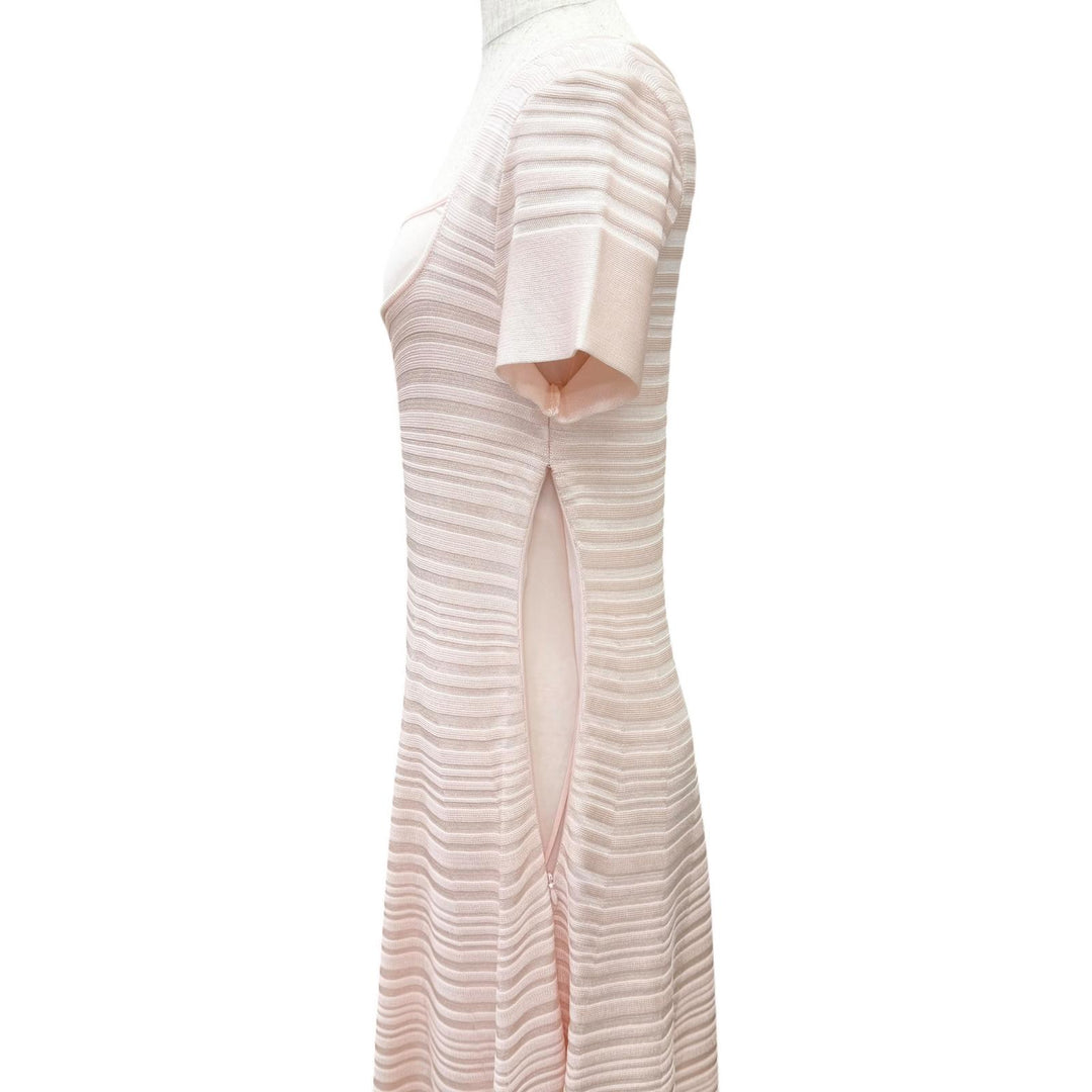 Great Christian Dior one piece Short-sleeved knit top with built-in pink 40