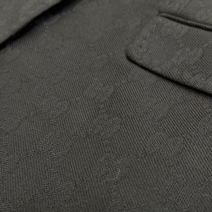 Great GUCCI tailored jacket GG pattern logo button single black 42 721089 ZAKF8