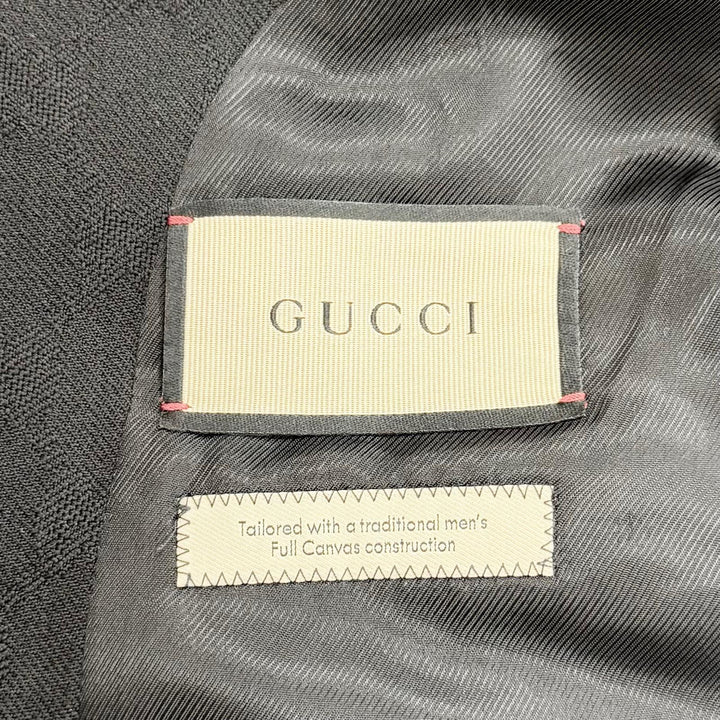 Great GUCCI tailored jacket GG pattern logo button single black 42 721089 ZAKF8