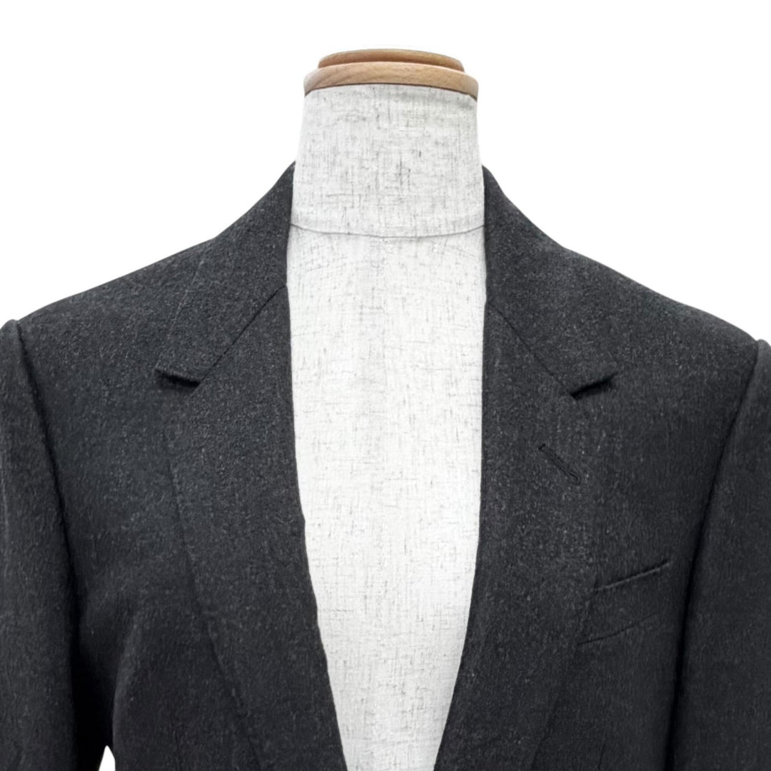 Excellent CELINE tailored jacket Gold Button Charcoal gray cashmere 36 2V58I561F