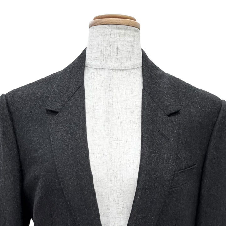 Excellent CELINE tailored jacket Gold Button Charcoal gray cashmere 36 2V58I561F
