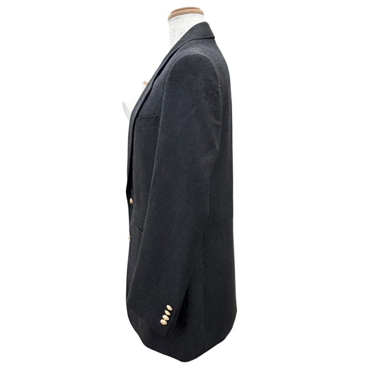 Excellent CELINE tailored jacket Gold Button Charcoal gray cashmere 36 2V58I561F