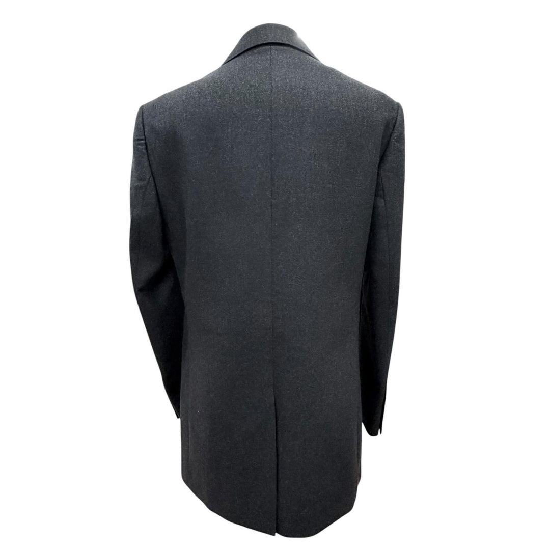 Excellent CELINE tailored jacket Gold Button Charcoal gray cashmere 36 2V58I561F