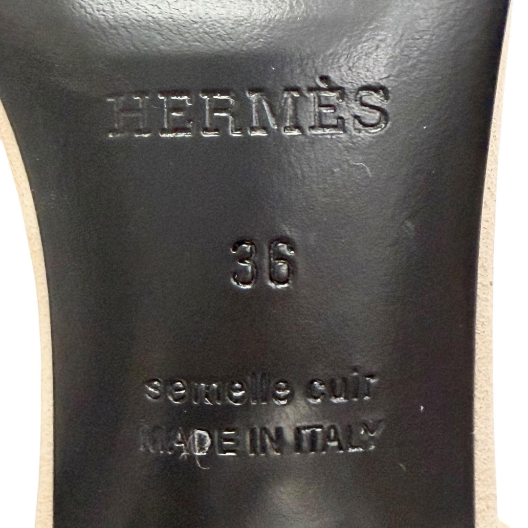 Great HERMES Sandals 60 grams Chaine d'Ancre Ankle Strap Suede 36 231240Z