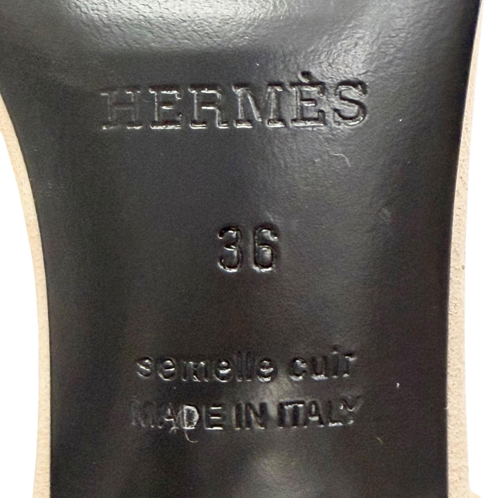 Great HERMES Sandals 60 grams Chaine d'Ancre Ankle Strap Suede 36 231240Z