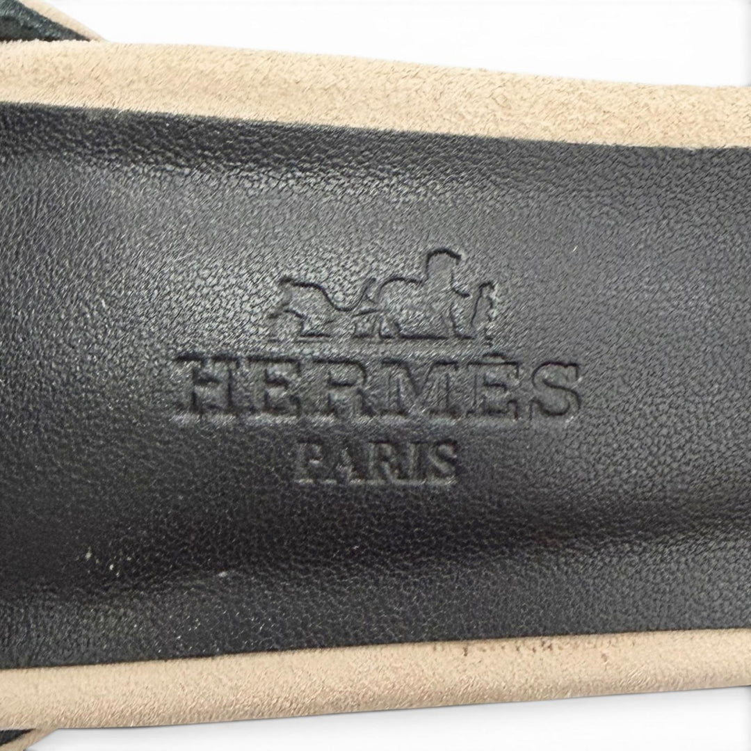 Great HERMES Sandals 60 grams Chaine d'Ancre Ankle Strap Suede 36 231240Z