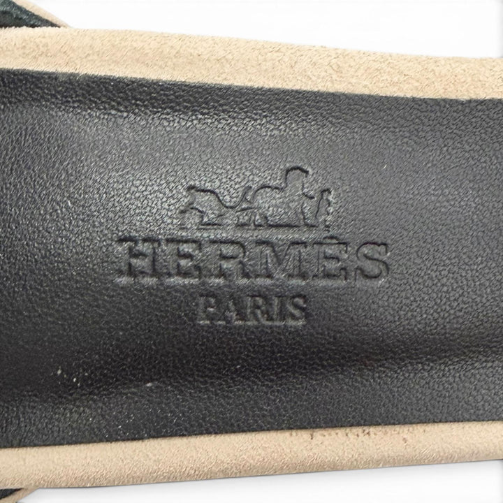 Great HERMES Sandals 60 grams Chaine d'Ancre Ankle Strap Suede 36 231240Z