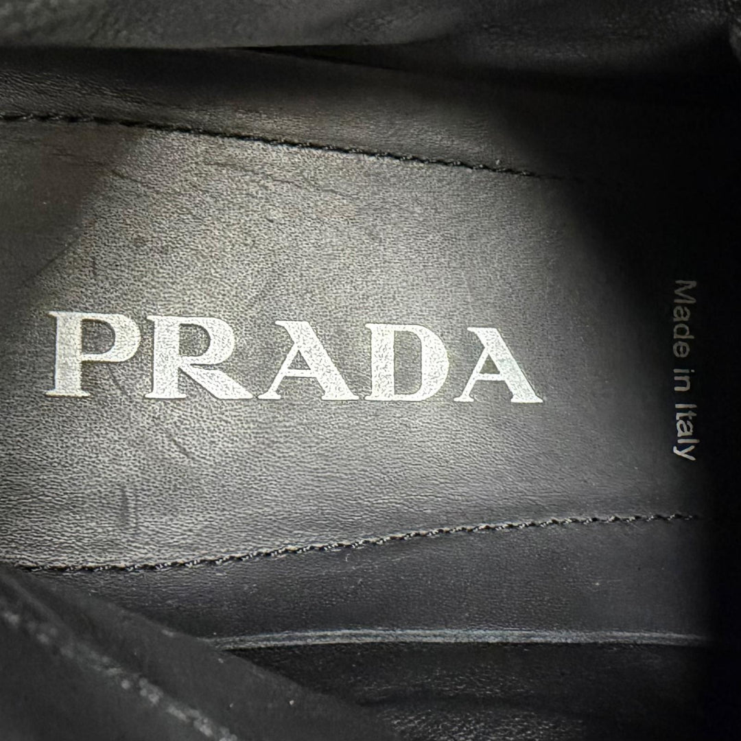 Great PRADA High cut sneakers Triangle logo Re-Nylon black