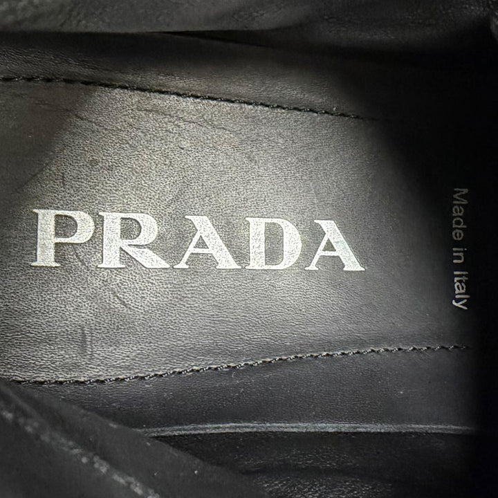 Great PRADA High cut sneakers Triangle logo Re-Nylon black