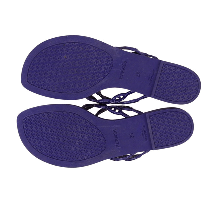Great HERMES Sandals island ChÃ©ne Dunkel Navy rubber Women 38 241051Z