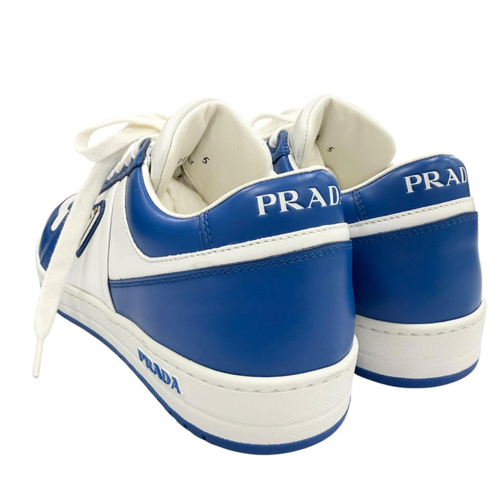 Excellent PRADA Low cut sneakers triangle logo triangle plate blue 5 2EE364
