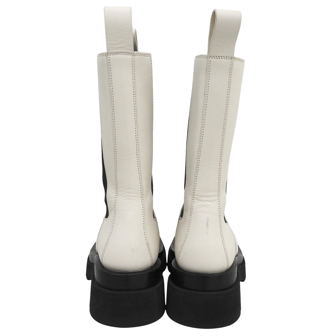 Great BOTTEGAVENETA boots Rug Chelsea boots Side Gore white Women 37