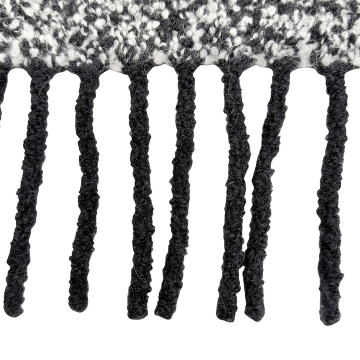 Excellent MARNI Scarf Logo patch, boucle weave, fringe, long alpaca SCMC0145Y0