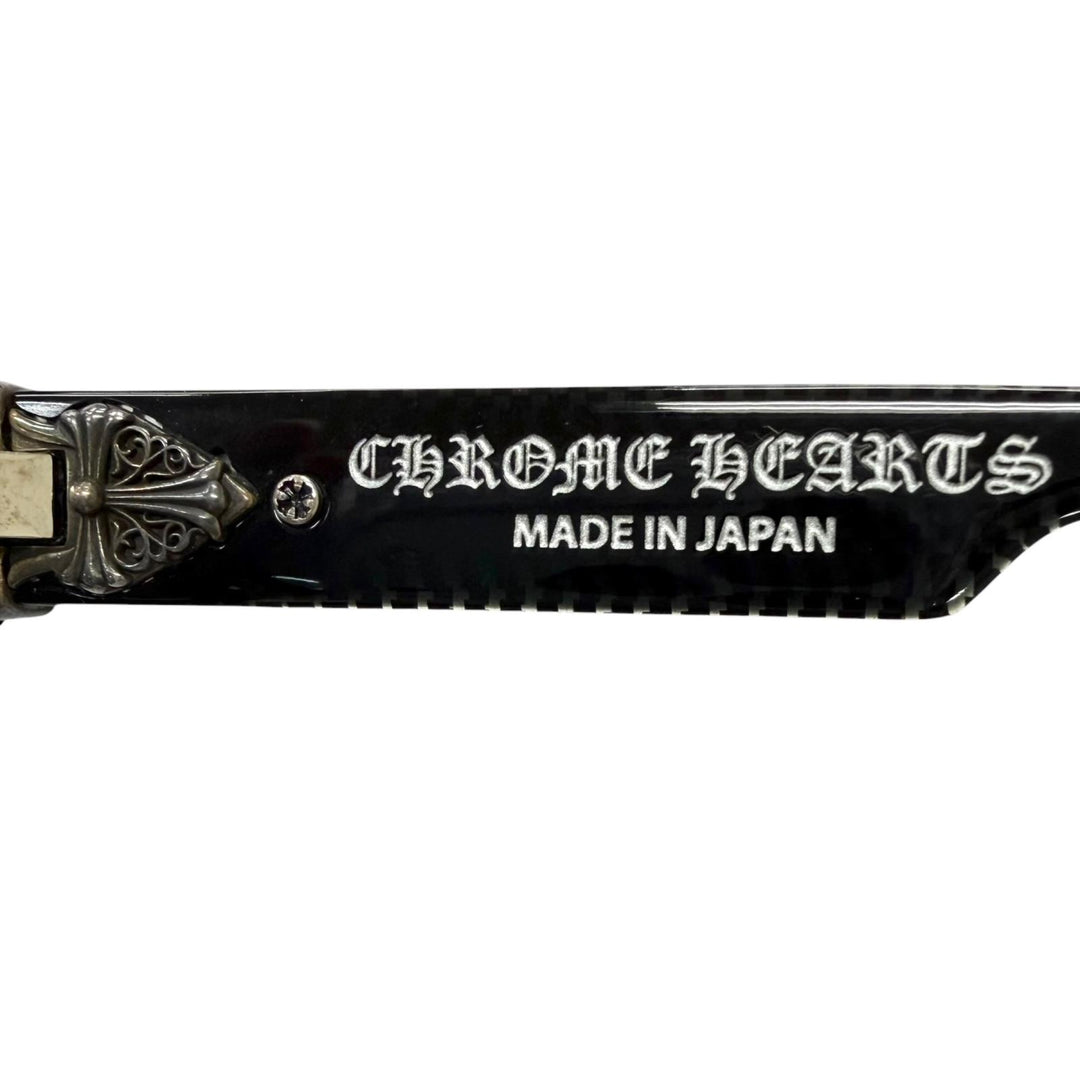 Excellent CHROME HEARTS sunglasses BOX OFFICER Glitter Dagger black SV925 mens