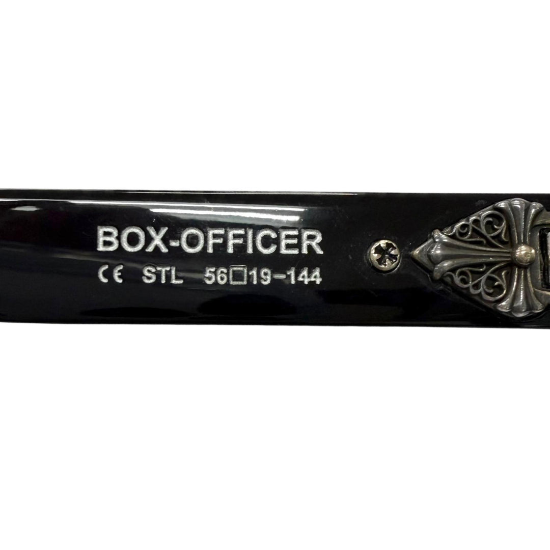 Excellent CHROME HEARTS sunglasses BOX OFFICER Glitter Dagger black SV925 mens