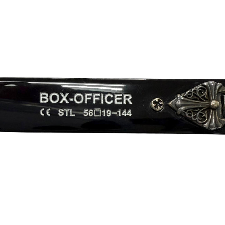 Excellent CHROME HEARTS sunglasses BOX OFFICER Glitter Dagger black SV925 mens