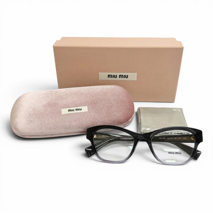 Excellent MIUMIU Glasses Logo Gradient Frame black Women VMU08T