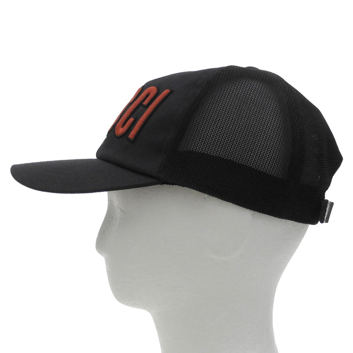 Excellent GUCCI cap Logo patch baseball black cotton mens XL 701324 4HAOY 1060