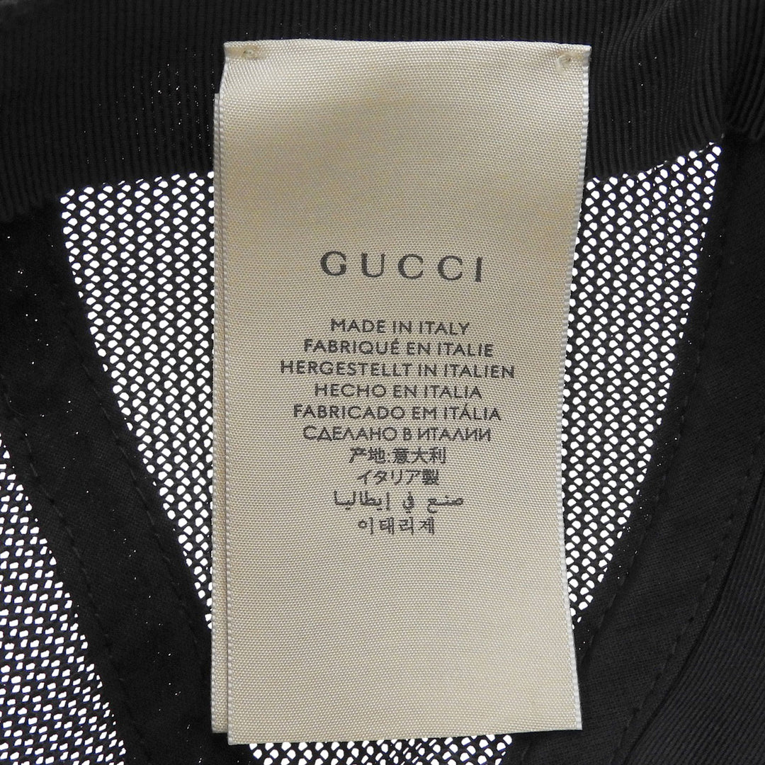 Excellent GUCCI cap Logo patch baseball black cotton mens XL 701324 4HAOY 1060