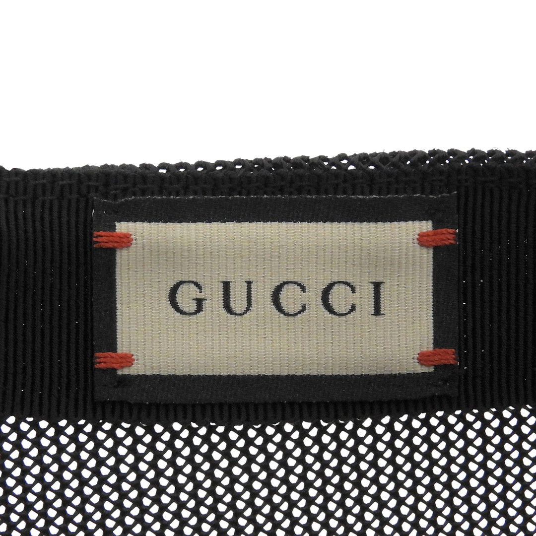 Excellent GUCCI cap Logo patch baseball black cotton mens XL 701324 4HAOY 1060