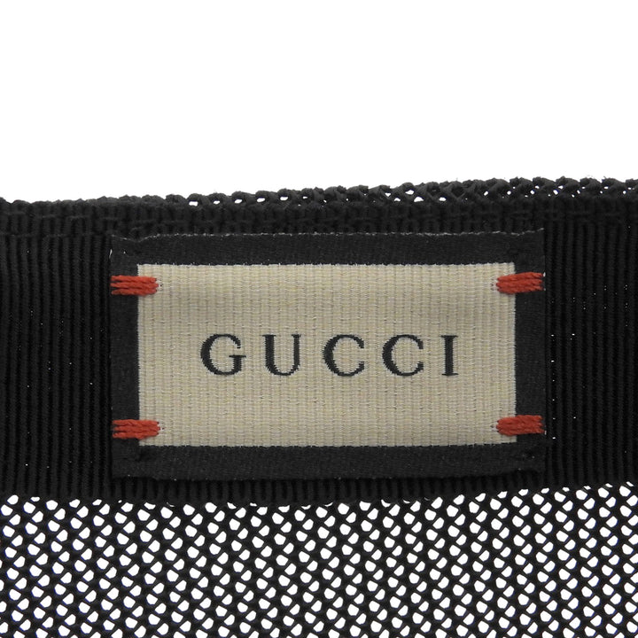 Excellent GUCCI cap Logo patch baseball black cotton mens XL 701324 4HAOY 1060