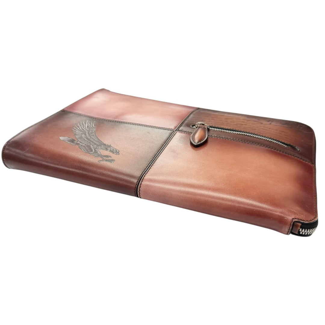Great BERLUTI Clutch bag Nino TGM Calligraphy Scritto Tattoo Collection