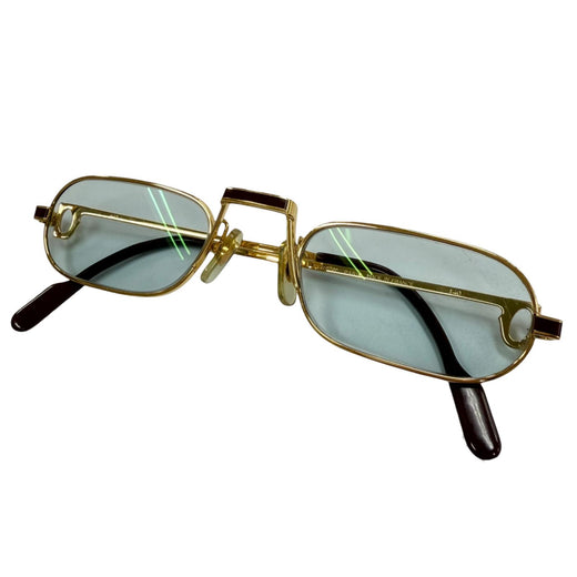 Great Cartier sunglasses Square Logo Metal Eyewear gold mens