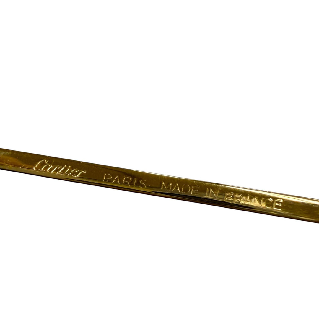 Great Cartier sunglasses Square Logo Metal Eyewear gold mens