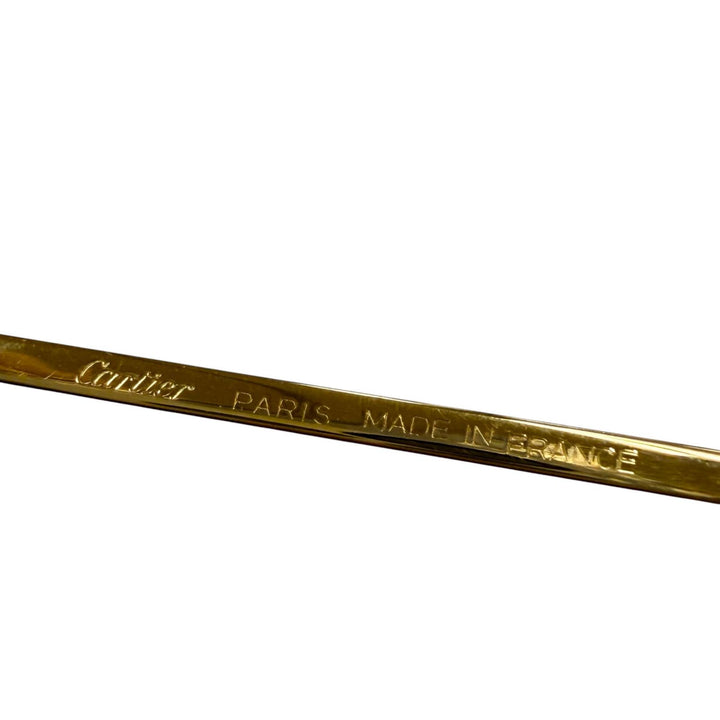 Great Cartier sunglasses Square Logo Metal Eyewear gold mens