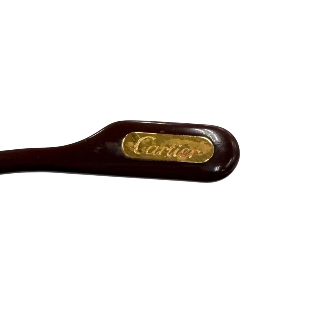 Great Cartier sunglasses Square Logo Metal Eyewear gold mens