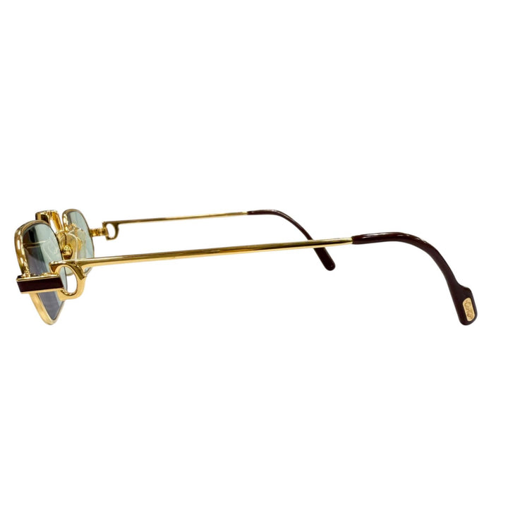 Great Cartier sunglasses Square Logo Metal Eyewear gold mens