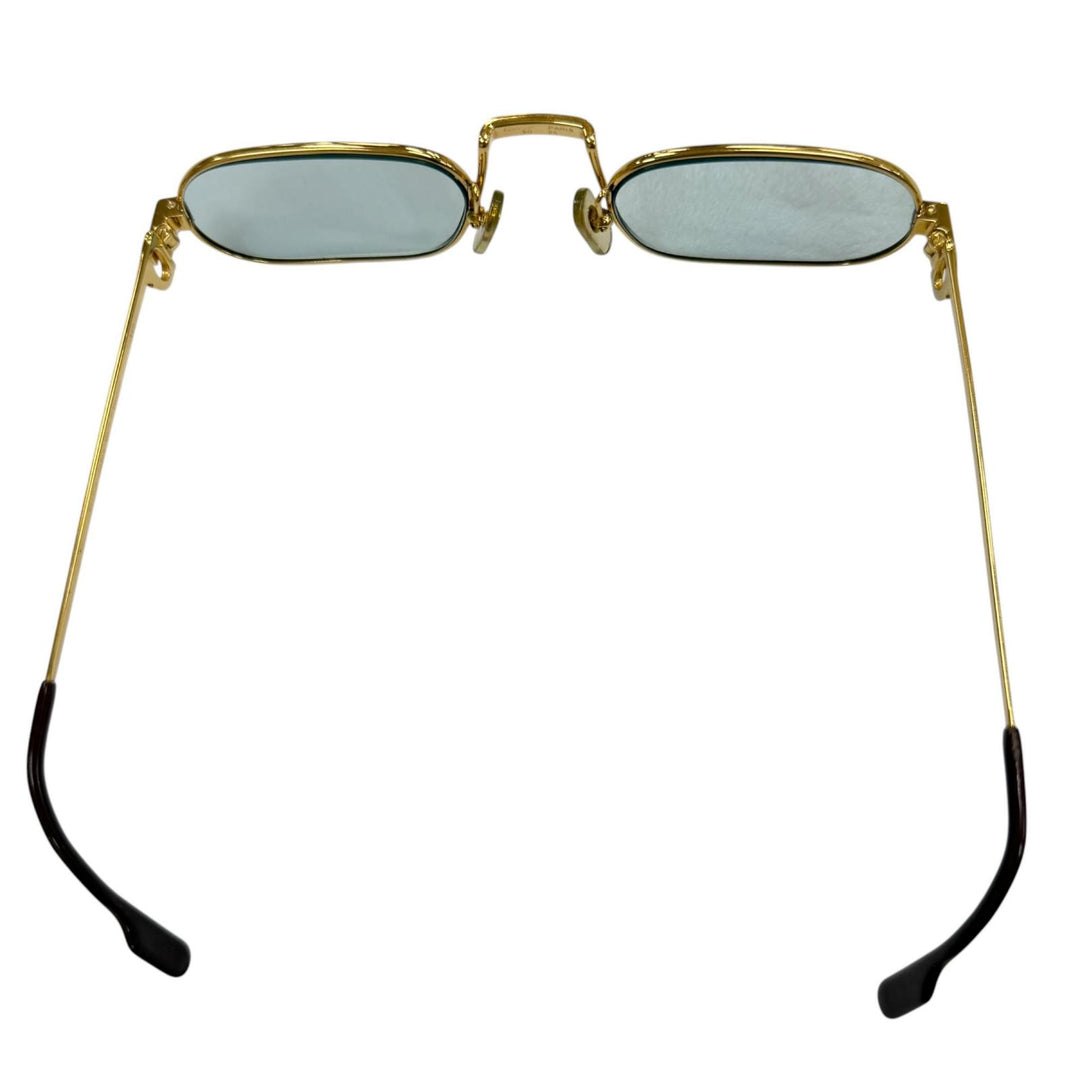 Great Cartier sunglasses Square Logo Metal Eyewear gold mens