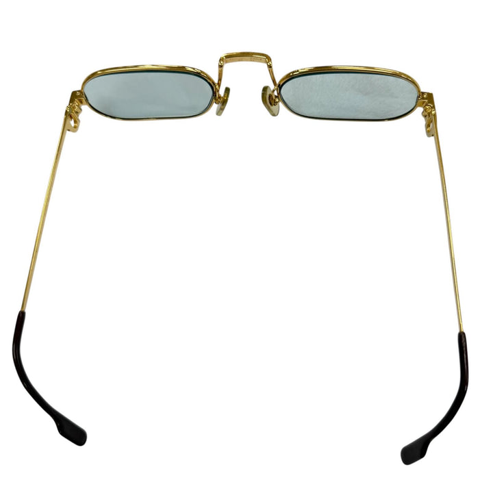 Great Cartier sunglasses Square Logo Metal Eyewear gold mens